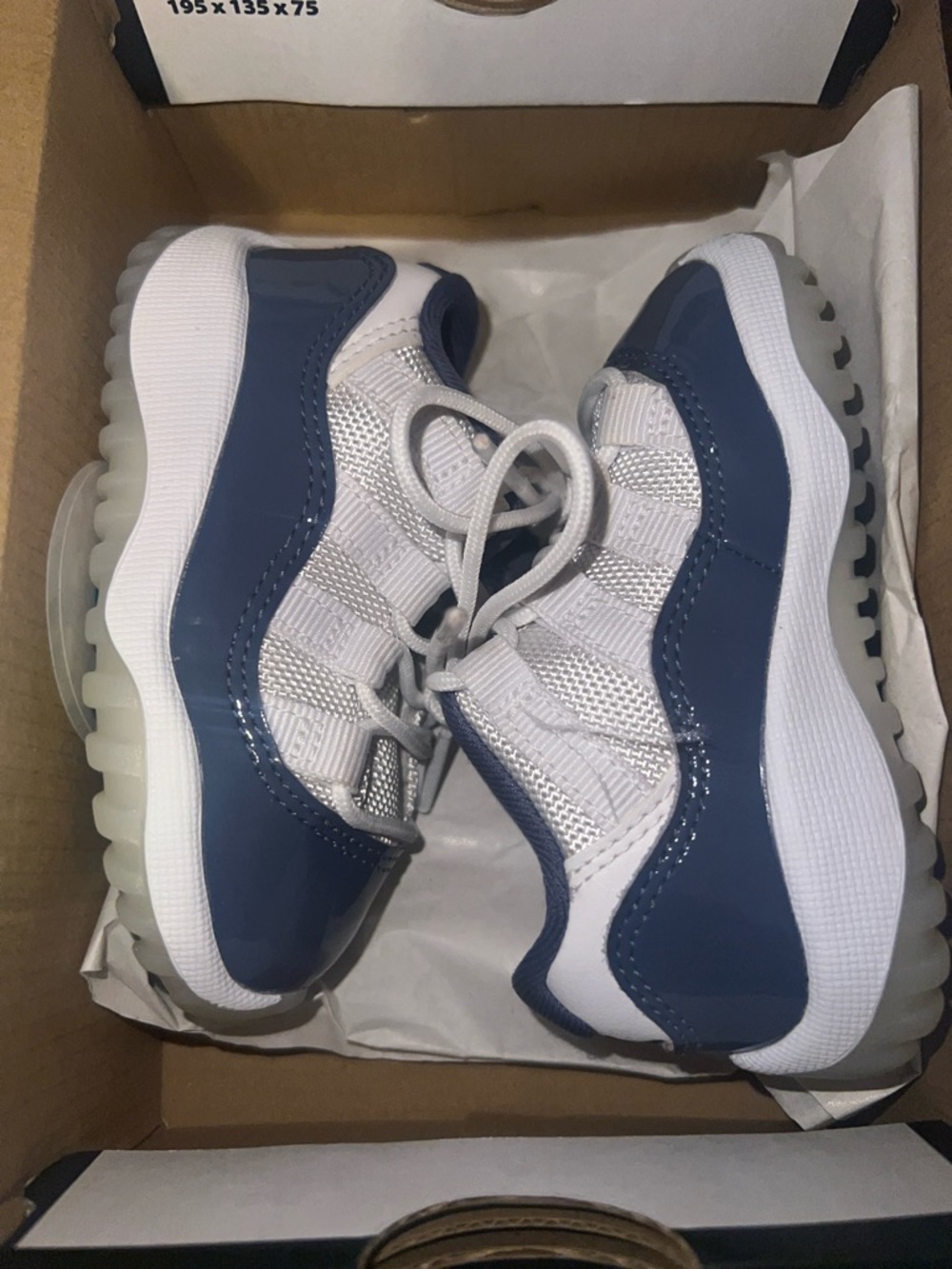 Jordan Kids Sneakers in White and Navy
